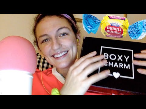 ASMR ~ a TiNGLY✨ PRiNGLY unboxing (GUM chewing | BOXYCHARM) woW!!