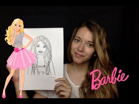 Drawing Barbie. ASMR video. Barbie life in the Dreamhouse picture. En español