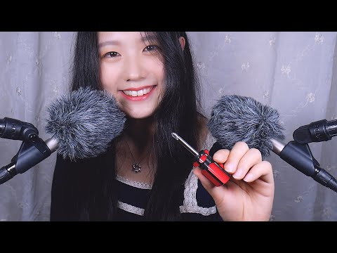ASMR Whispering in Korean | My 3dio mic is broken! Let's fix it together (Eng sub)
