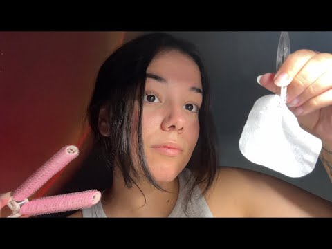 ASMR | Doing your Skin Care after a Tiring Day before Sleep🧖🏽‍♀️| Greek ASMR with Subtitles✨