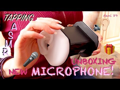 A gift FOR YOU! 😍 unboxing NEW MICROPHONE! 🎧 intense ASMR: TAPPING box, carton, plastic + items! 💋