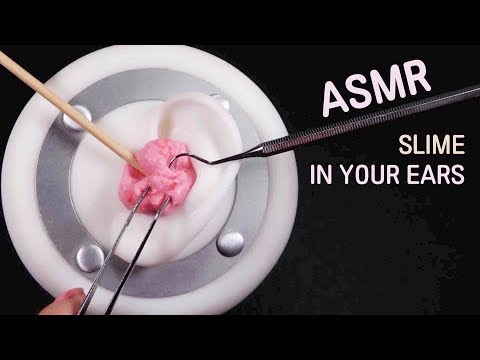ASMR. Slime in Your Ears (Crunchy, Sand, Clear)-No Talking