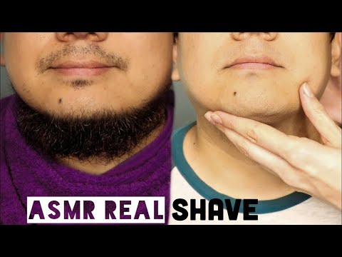ASMR Real Barber: Trim & Shave on My Husband