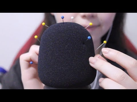 ASMR | Removing Needles From Mic & Stabbing Mic W/ Needles | Strong Sounds | NO TALKING