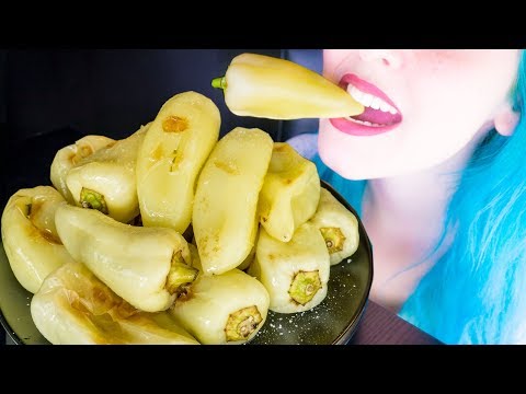 ASMR: Crunchy Yellow Pointed Peppers | Pepper Heaven ~ Relaxing Eating Sounds [No Talking|V] 😻