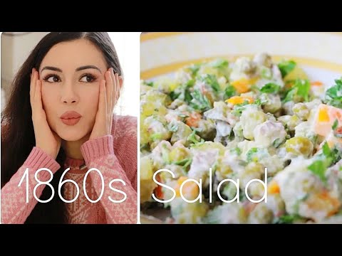 ASMR Relaxing Cooking 👩🏻‍🍳 Making 1860's Dish ~ ASMR Cooking Show ~ Olivier Salad Best Recipe
