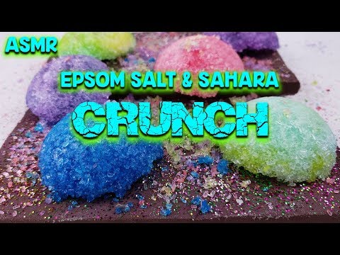 ASMR Epsom Salt and Sahara Floral Foam Crushing - Satisfying Floral Foam ASMR