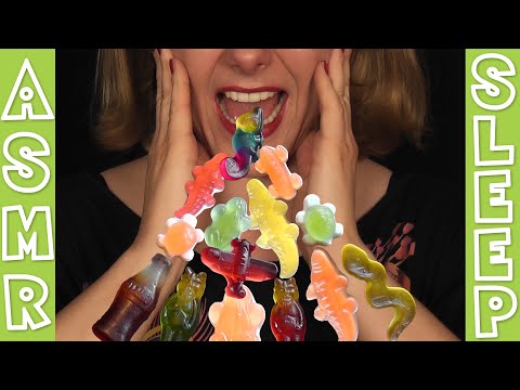 ASMR Haribo gummy candy eating [chewy & sticky mouth sounds, sucking, breathing]