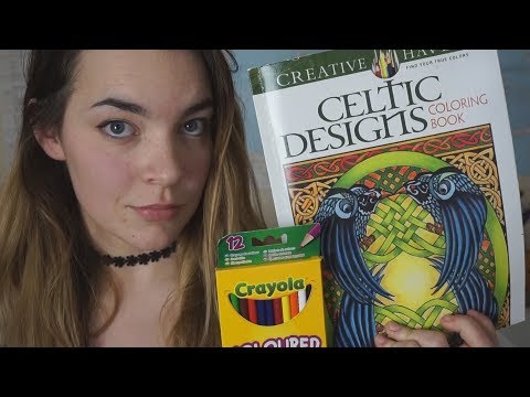Educational ASMR | Mindfulness Colouring Book and Whispered Celtic Facts [Binaural]