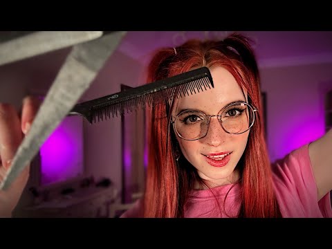 FASTEST Unpredictable ASMR Haircut Roleplay (Scissors, Personal Attention) Soft Spoken