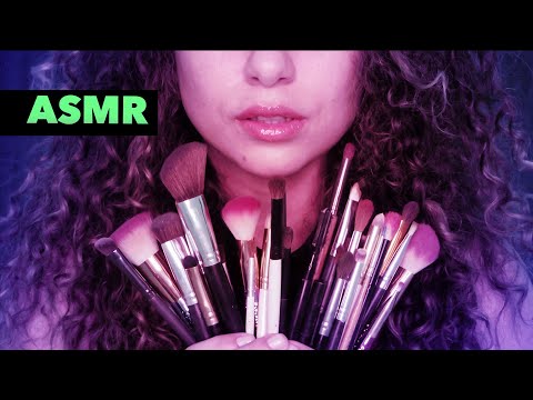 ASMR LAVANDO PINCÉIS ATÉ VOCÊ DORMIR | Cleaning Makeup Brushes ASMR +WaterSounds and Brushing