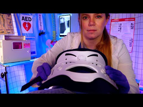 ASMR Hospital Neck Exam for Slipped Disc | Fabric Sounds, Massage, Tape | Medical Role Play