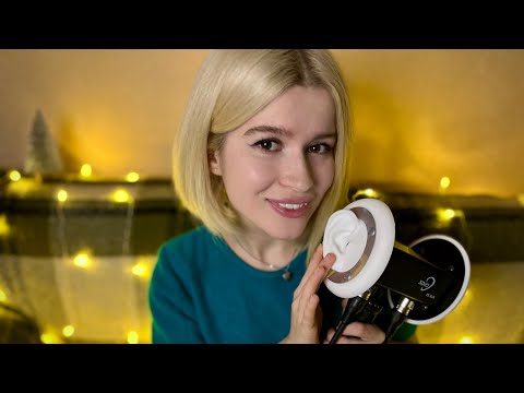 ASMR 3Dio tingly ear massage ✨👂 Tapping, whispering, breathing, brushing, mouth sounds, relaxation