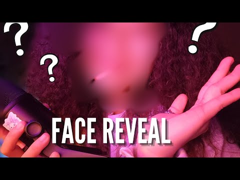 ASMR Face Reveal 😯 (Gum Chewing, Scratching, Tapping, Liquid Sounds, Rambling)