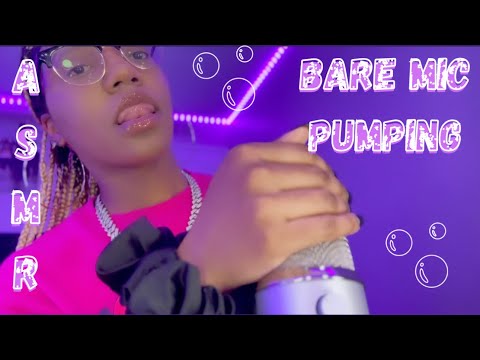 ASMR ✮ Bare Mic Pumping, Kisses, Mouth Sounds, Bare Mic Gripping, Lipgloss Application, Nail Tapping