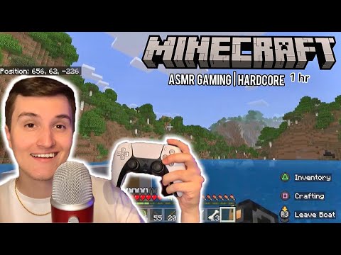 ASMR Gaming | Playing Minecraft 🎮 (w/ controller sounds + typing) 1 Hour