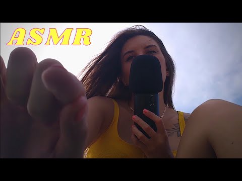 ASMR| **FINGER TRACING & TOUNGE CLICKING IN NATURE**