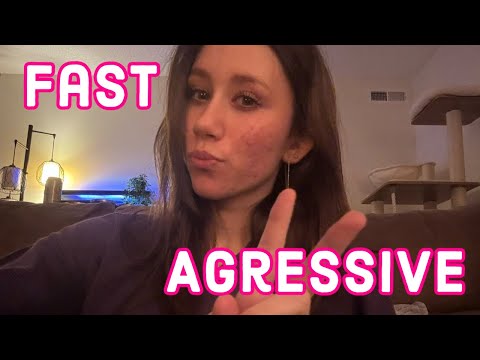 ASMR | fast and aggressive lofi ASMR (mouth sounds, tapping, partial soft spoken)