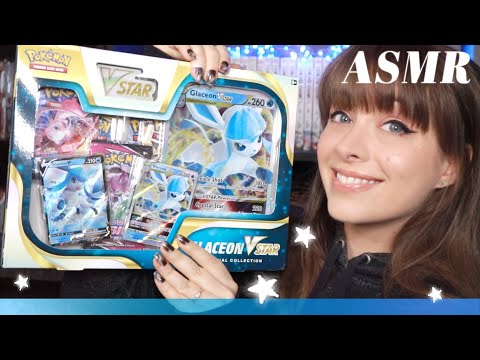 ASMR ❄️ Glaceon VSTAR Unboxing & Card Opening! ☆ Whispers, Tapping & TCG Crinkling!
