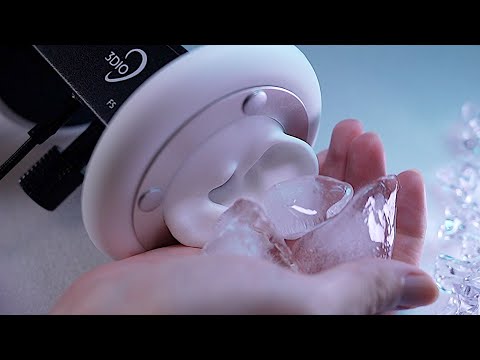 [ASMR]🧊手の上でゆっくりと溶けていく氷の涼しい音 - Ear massage by Ice cube(No talking)