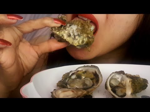 ASMR Raw Oysters Eating Sounds 목방