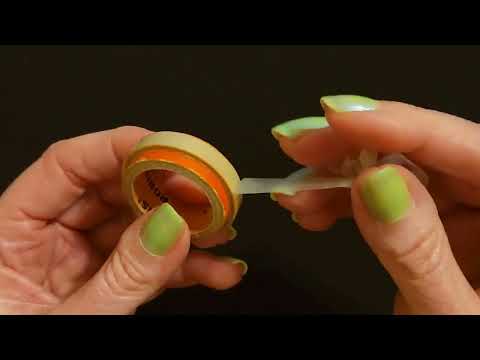 ASMR | Unrolling Skinny Roll of Tape | Sticky Tape Noises (No Talking)
