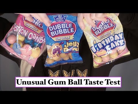 [ASMR] Gum  Chewing Taste Test | Gum Balls | Whispered | Crinkles