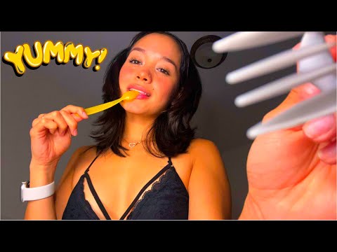 ASMR| Eating your face 😛 Talkative mouth sounds, personal attention, Complimants ( Part 3 )