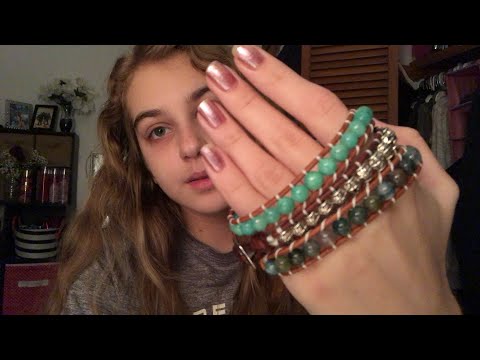 ASMR | bracelet sounds | tapping, scratching, beads