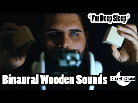 ASMR Binaural Wooden Block Sounds (Tapping, Scratching, Rubbing)