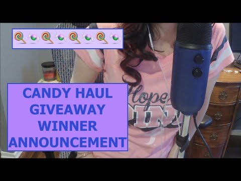 ASMR Giveaway Winner Announcement for Huge Candy Haul.