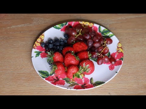 Strawberries Blueberries & Grapes ASMR Eating Sounds