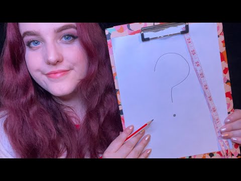 ASMR | Drawing You Accurately | Tape Measure & Pencil Sounds ✨