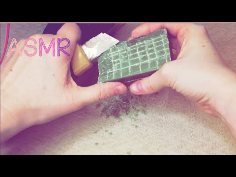 ASMR CZ- Carving soap ( No talking) // Řezání mýdla