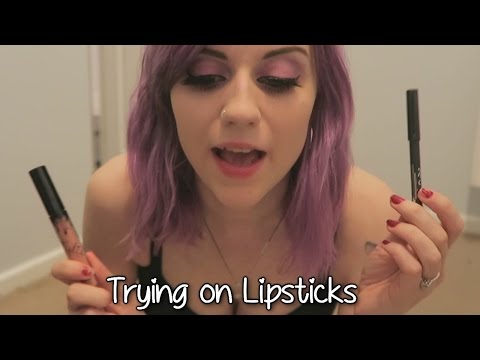 ASMR Trying on Different Lipsticks!