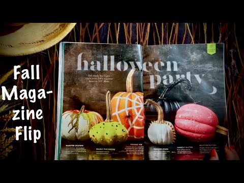 ASMR Fall Magazine flip (No talking) Crinkly magazines to get your Fall & Halloween juices flowing