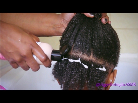 ASMR Shampoo & Condition | AfroKinky Hair