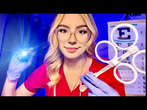 ASMR Real Hospital Eye Exam Lens 1 or 2 Doctor Medical Roleplay, Light Test, Orbital Cranial Nerve