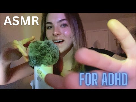 ASMR for ADHD (fast paced triggers, focus games, sleepy hand movements)