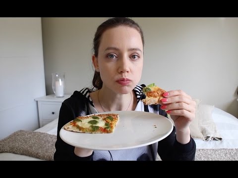 ASMR Whisper Eating Sounds | Vegetarian Pizza