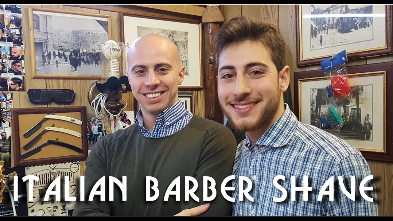 💈 Italian Barber -  Complete Face and Head shave with relaxing shampoo - ASMR no talking