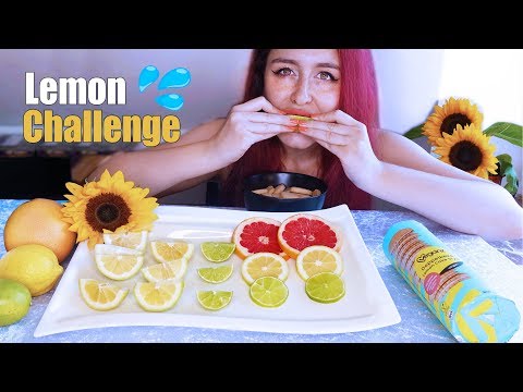 Eating A Lemon With No Expression Challenge! ~ Citrus Fruits & Cookies | Full Face Eating Show 🍋🍊💦