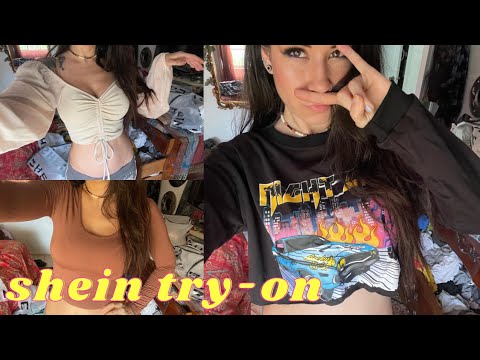 A LATE Spring long sleeve SHEIN crop top try on haul! Asmr-ish. Soft spoken. Crinkling, rambles