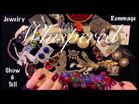 ASMR Vintage jewelry show & tell (Whispered) Antique store haul