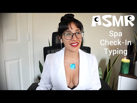 ASMR Spa Check-In | Keyboard Typing | Relaxing