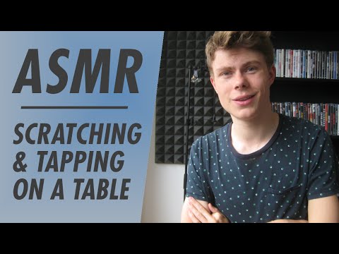 ASMR - Tapping and Scratching on a Wooden Table - Sounds for Relaxation and Tingles - No Talking
