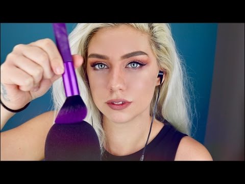 ASMR Brushing the Microphone With Various Makeup Brushes