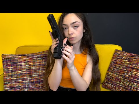ASMR Intense Nail Tapping Sounds Glock 17 Pistol & Magazine No Talking for Relaxation & Deep Sleep