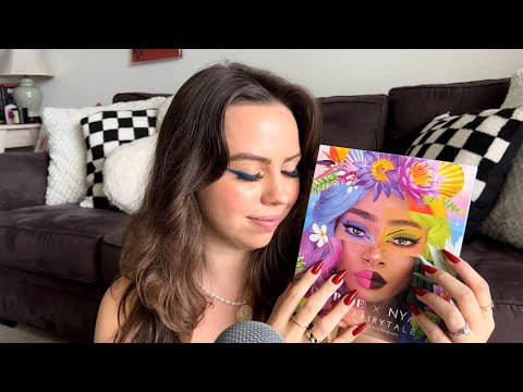 ASMR Makeup Haul 💜 | Tapping, Scratching, Makeup Triggers, Tracing, and Whispering