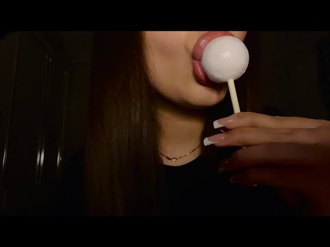 Asmr eating Jawbreaker Lollipop |mouth sounds|